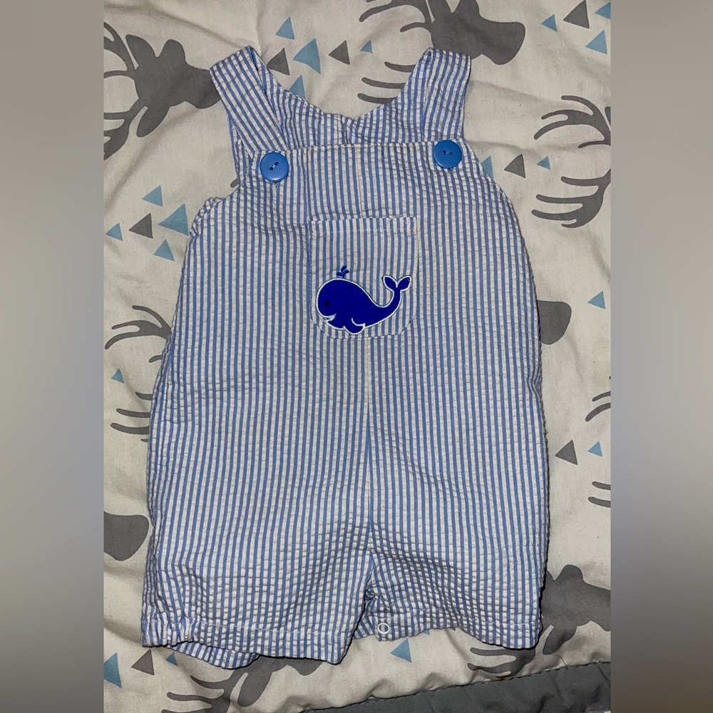Boys 9M whale smock jumper